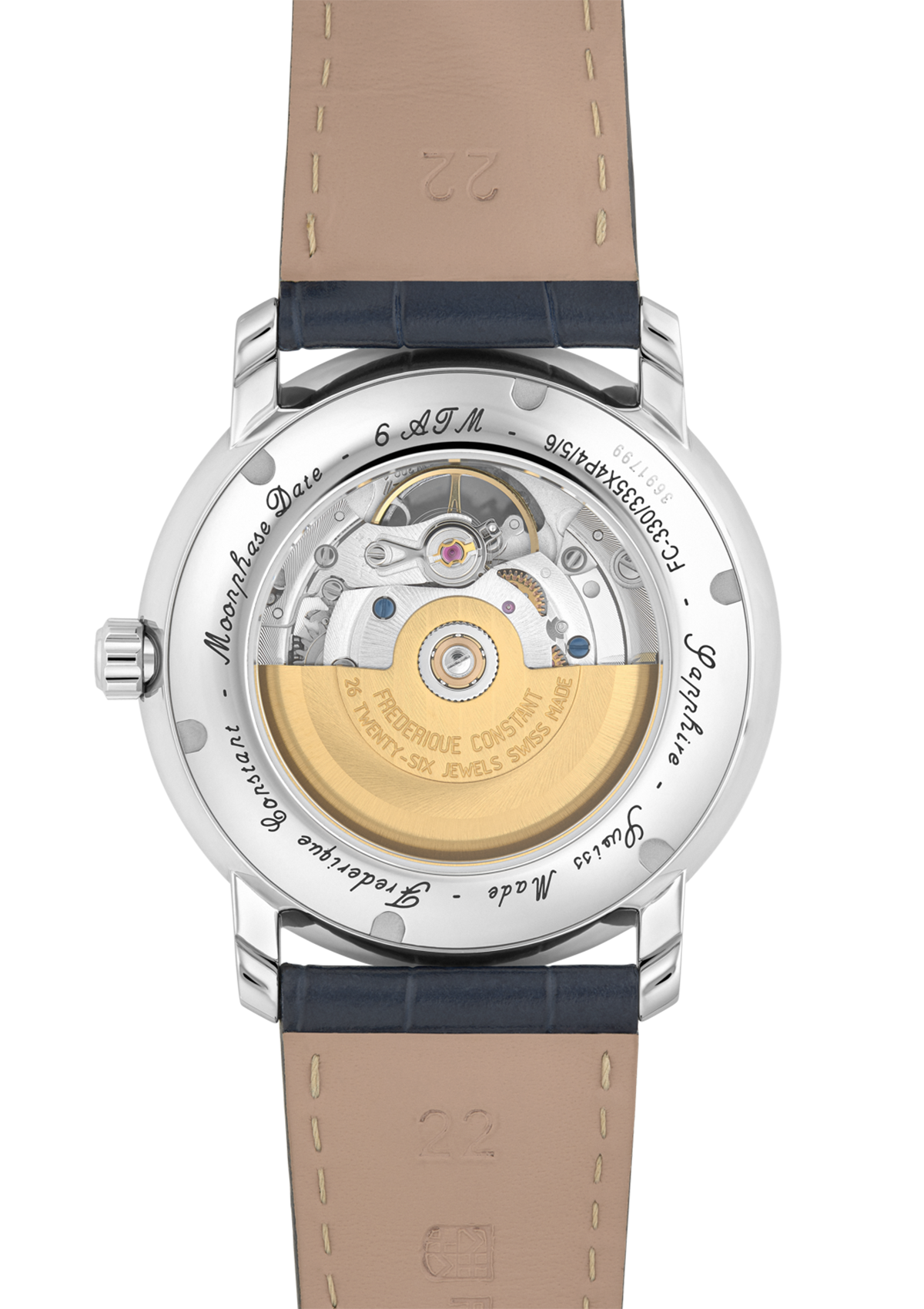 Frederique Constant Classic Heart Beat & Moonphase Watch FC-335MCNW4P26