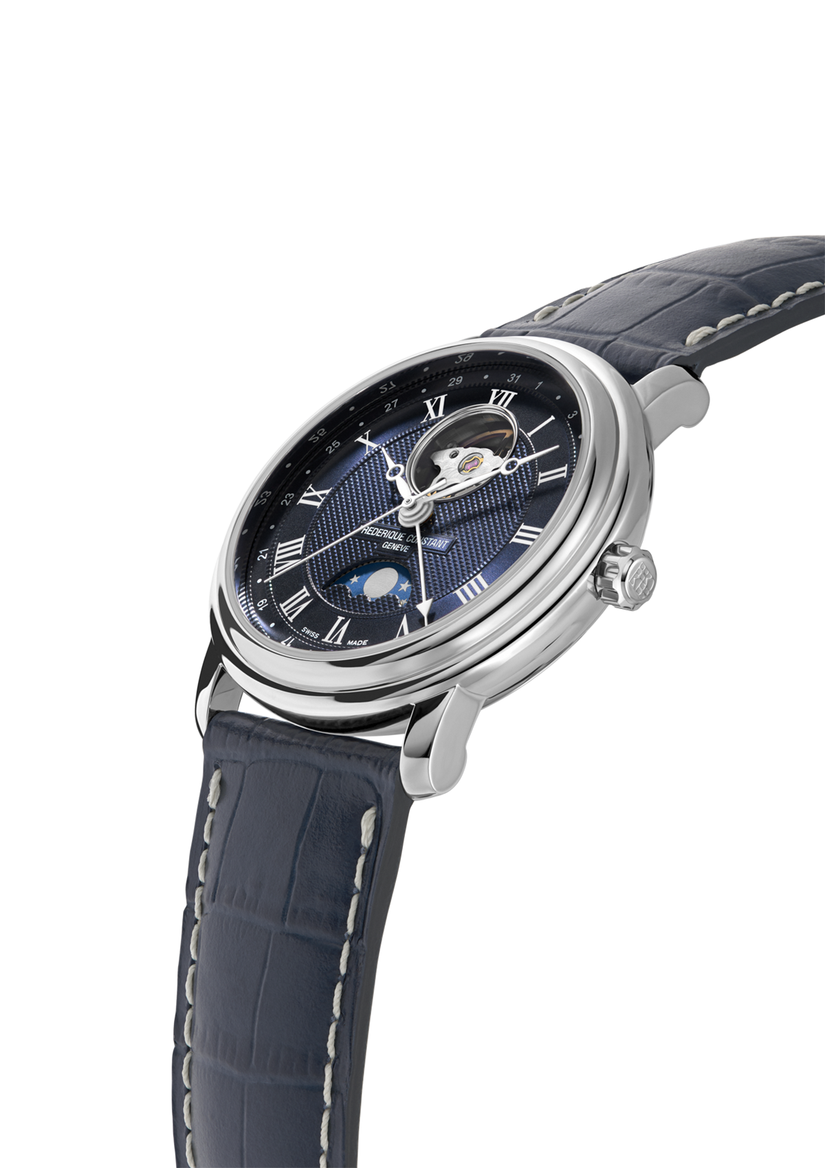 Frederique Constant Classic Heart Beat & Moonphase Watch FC-335MCNW4P26