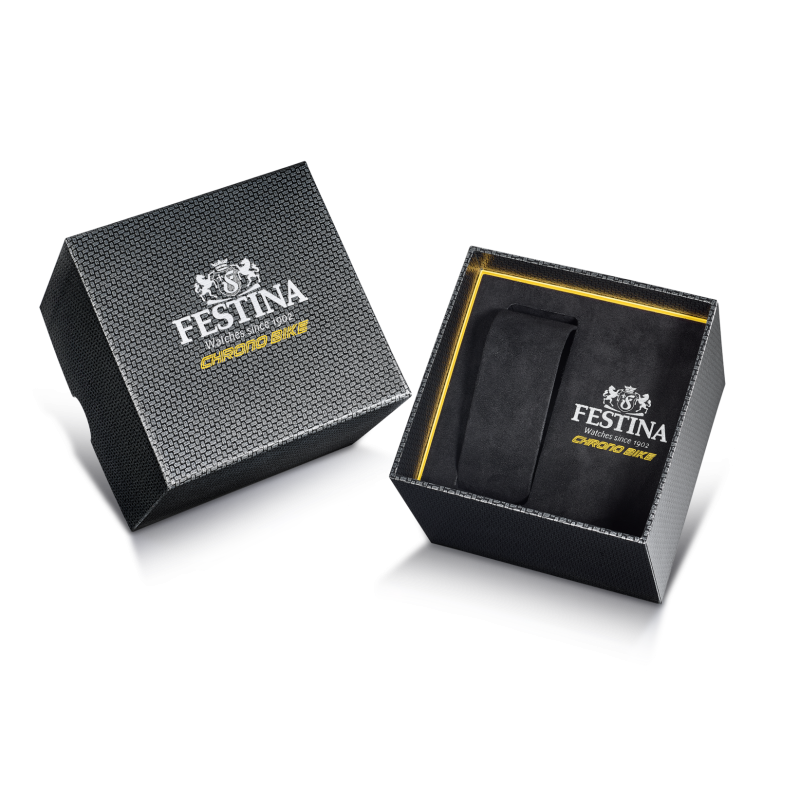 Festina ChronoBike Black Dial Yellow Rubber Strap Men's Watch F20755/5