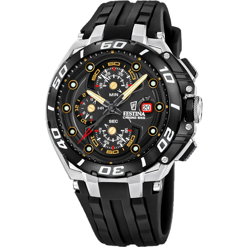 Festina ChronoBike Black Dial Rubber Strap Men's Watch F20755/8