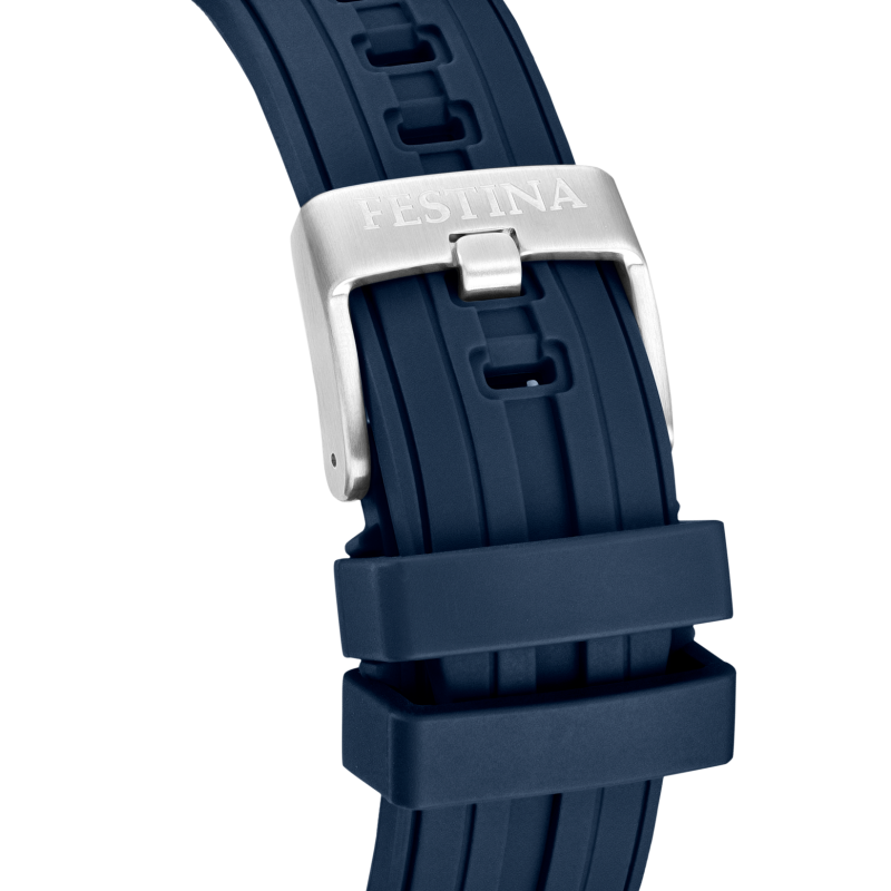 Festina Black Dial Blue Rubber Strap Men's Watch F20763/1