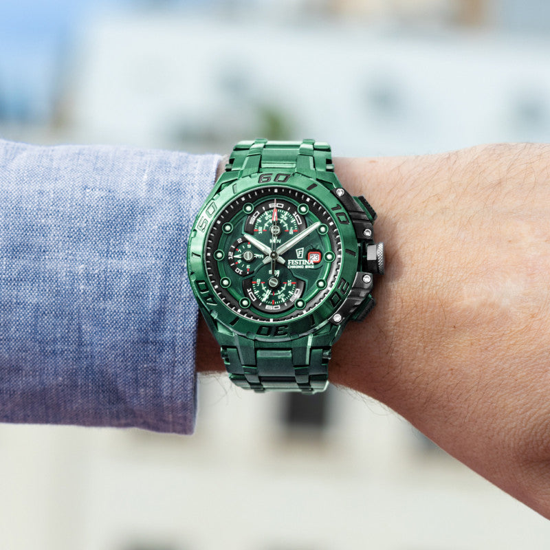 Festina Special Edition Green Dial Stainless Steel Men's Watch F20758/1