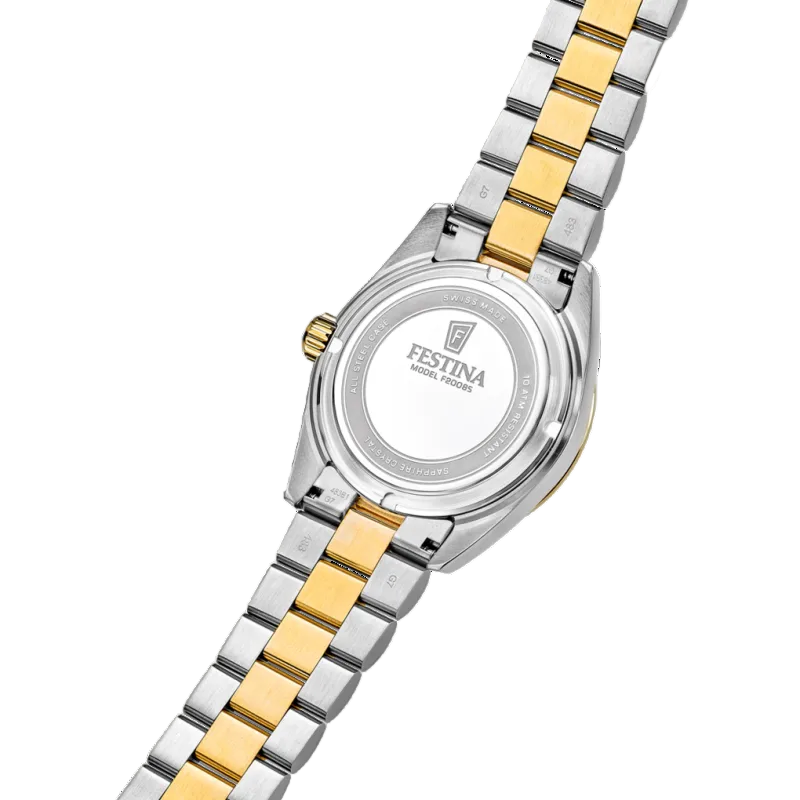 Festina Swiss Made Gold Dial Two Tone Stainless Steel Men's Watch F20085/A