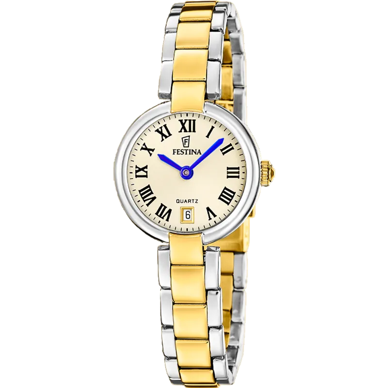 Festina Mademoiselle Gold Dial Two Tone Stainless Steel Women's Watch F20785/2