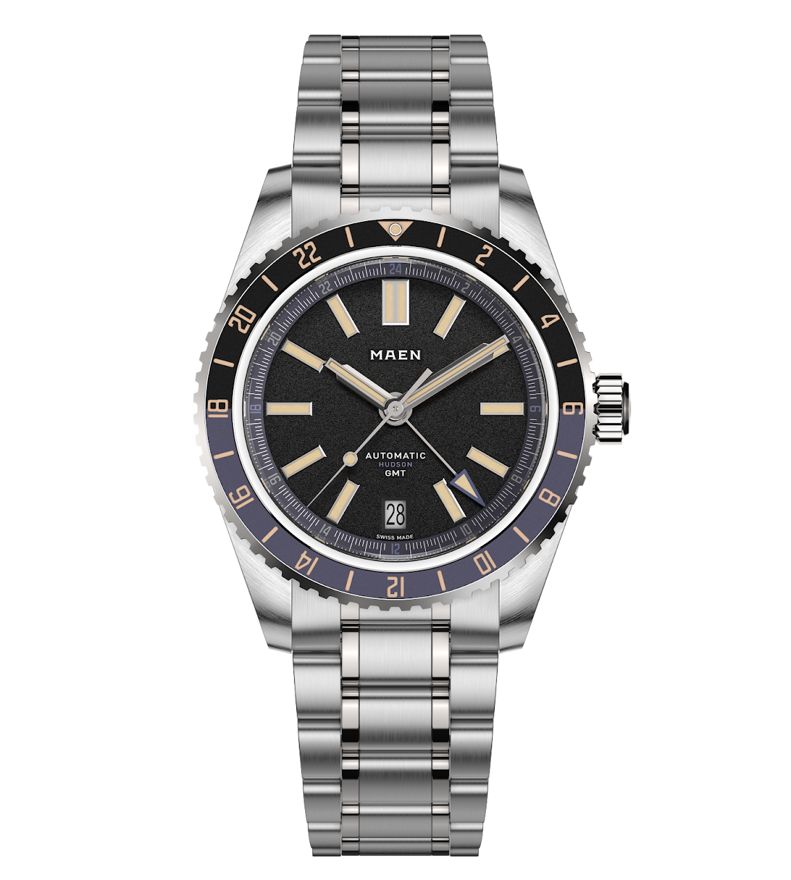 MAEN Hudson 38 GMT MKII Blue Dial Automatic Watch M1.3.5