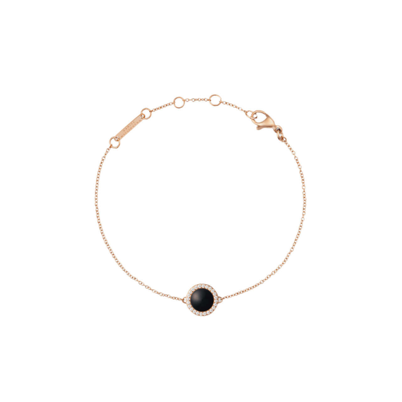 Daniel Wellington Audrey Black Agathe Rose Gold Bracelet DW00401432