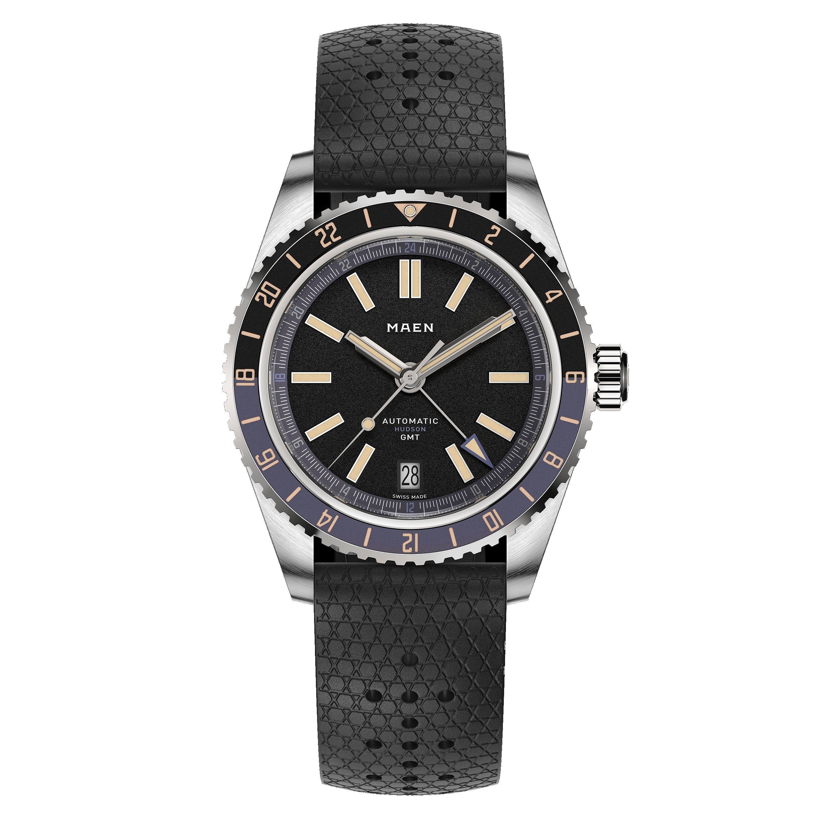 MAEN MAEN Hudson 38 GMT MKII Blue Dial Automatic Watch M1.3.5 - BLUE STRAP 413b09bb-5824-42bb-b672-07244acbd432