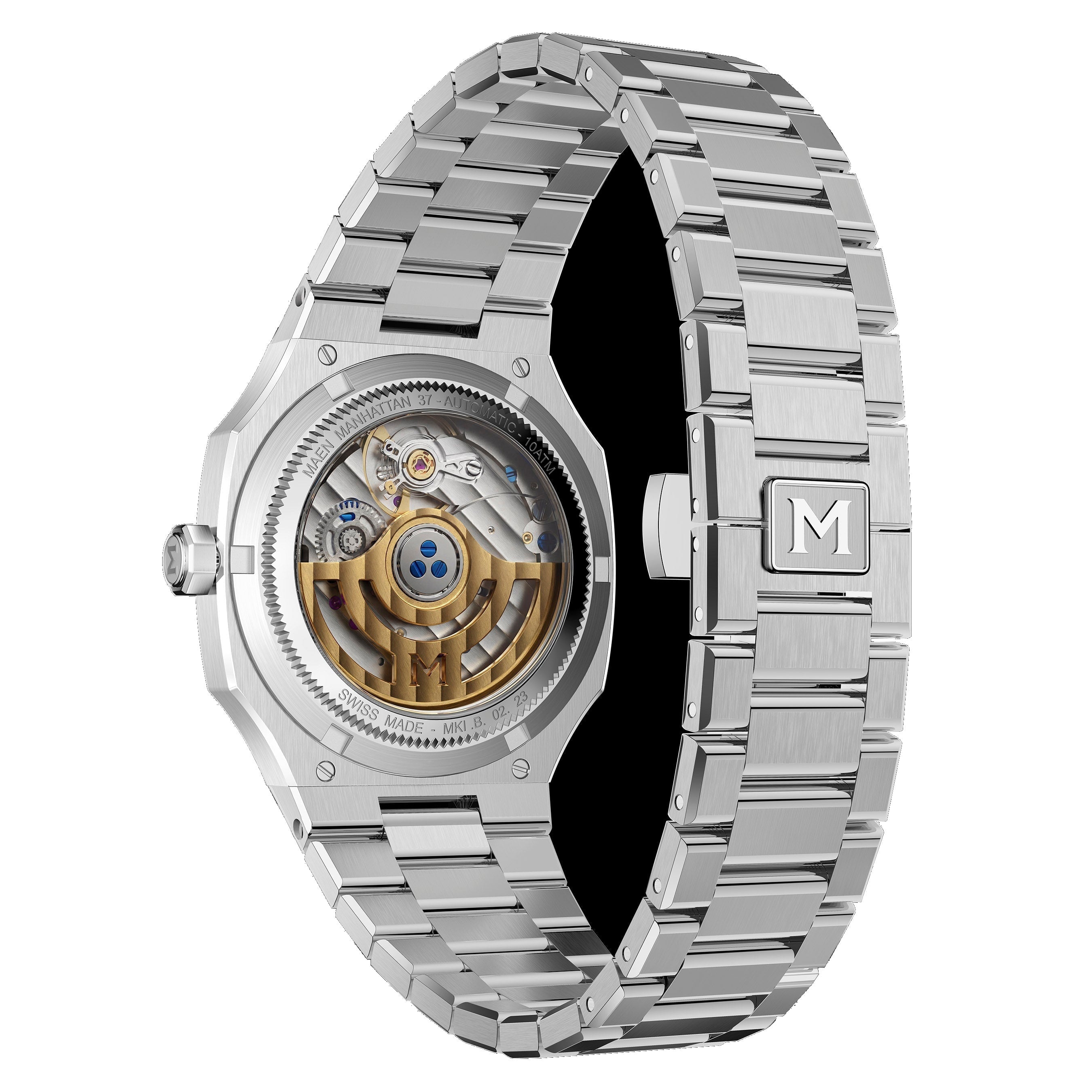 MAEN MAEN Manhattan 37 Ice Grey No Date Automatic Watch M2.1.6 - LJP TOPGRADE PRODUCT 10ATM