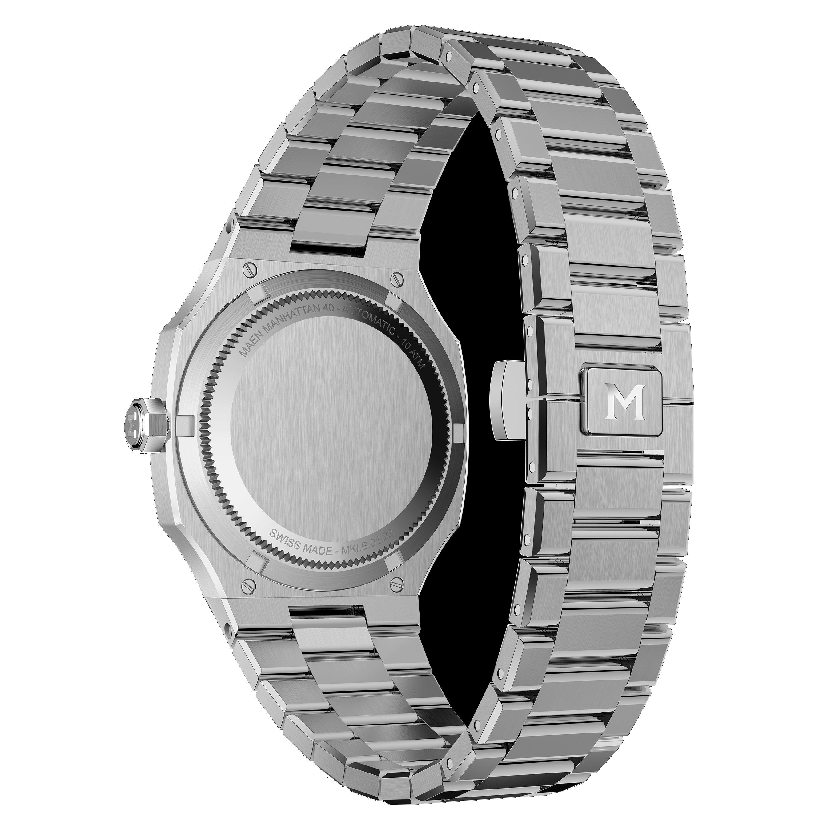 MAEN MAEN Manhattan 40 Green Dial Date Automatic Watch M3.1.5 - M40 caseback 2460e37e-2871-45d0-aad9-6068177f07e2