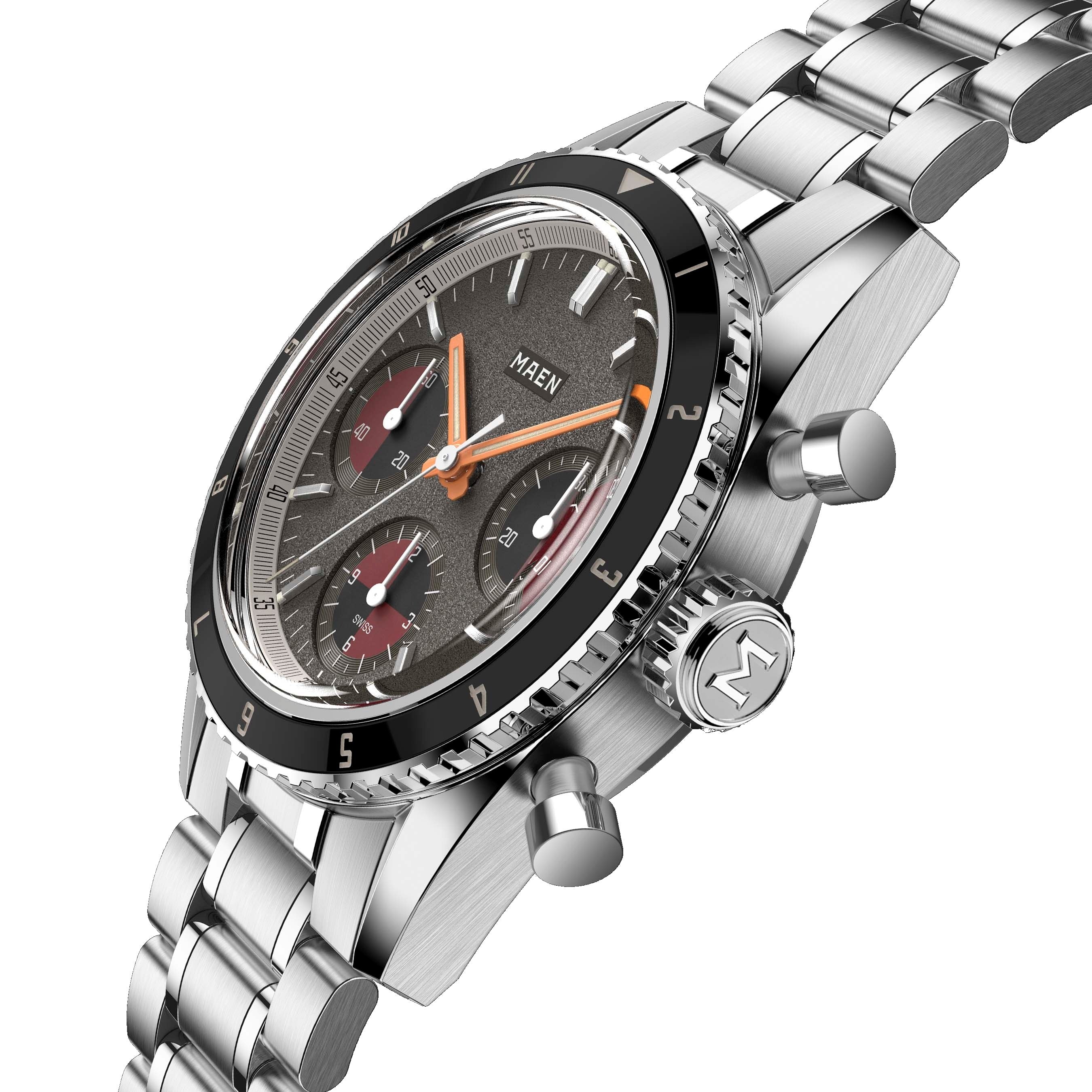 MAEN MAEN Skymaster 38 Chronograph Manual Wind Watch M6.1.4 - Overhead mcr4