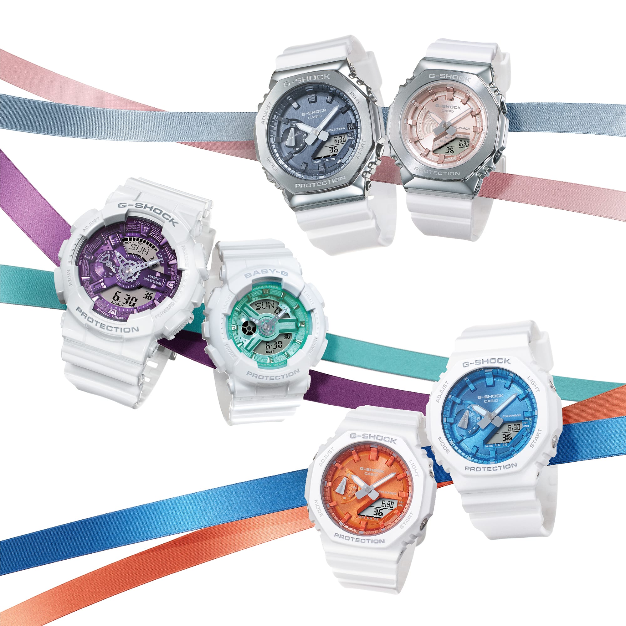 G-Shock Analog Digital White Resin Band Watch GA110WS-7A