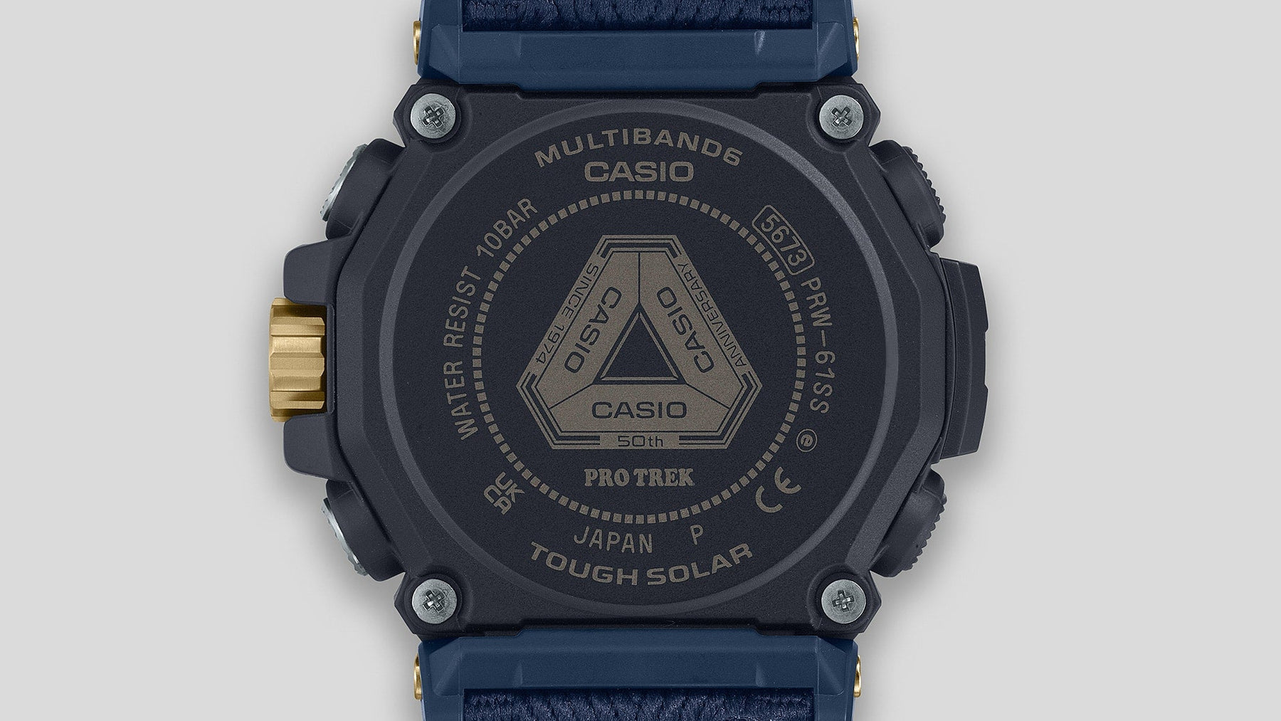 Casio Protrek Vintage Solar Leather Blue Dial Watch PRW61SS-2D