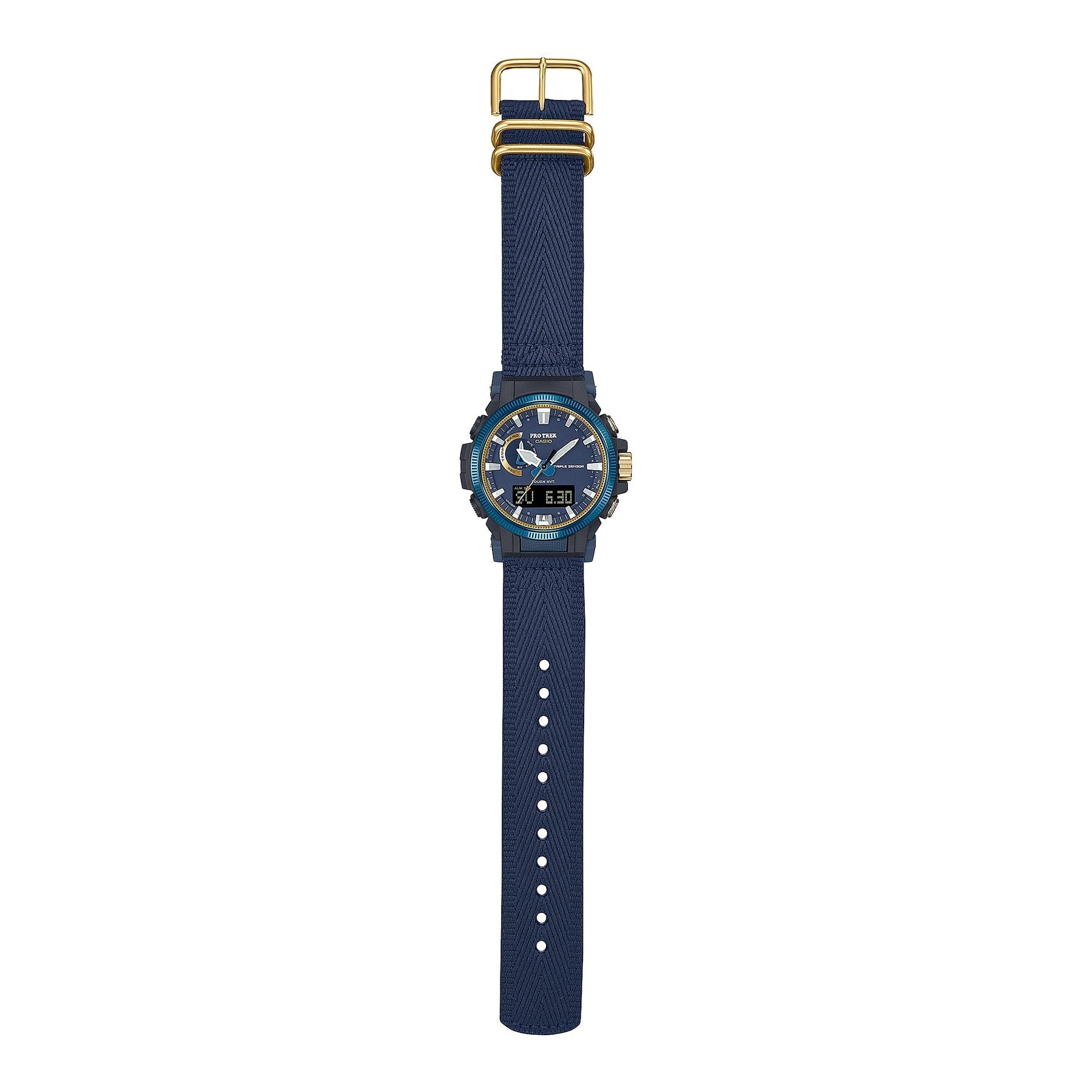 Casio Protrek Vintage Solar Leather Blue Dial Watch PRW61SS-2D