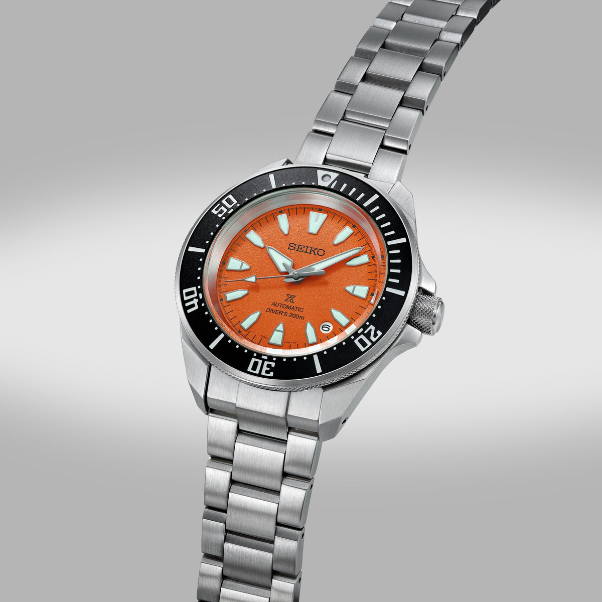 Seiko Prospex Asian Resorts Limited Edition HBB004K with orange sand-textured dial and black bezel, angled view — Watch Direct Australia