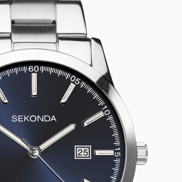 Sekonda Stainless Steel Blue Dial Watch SK1943