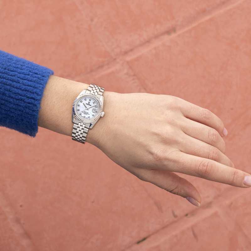 Festina Swiss Made Classic Silver Dial Stainless Steel Women’s Watch F20087/1