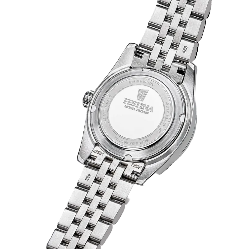 Festina Swiss Made Classic Silver Dial Stainless Steel Women’s Watch F20087/1