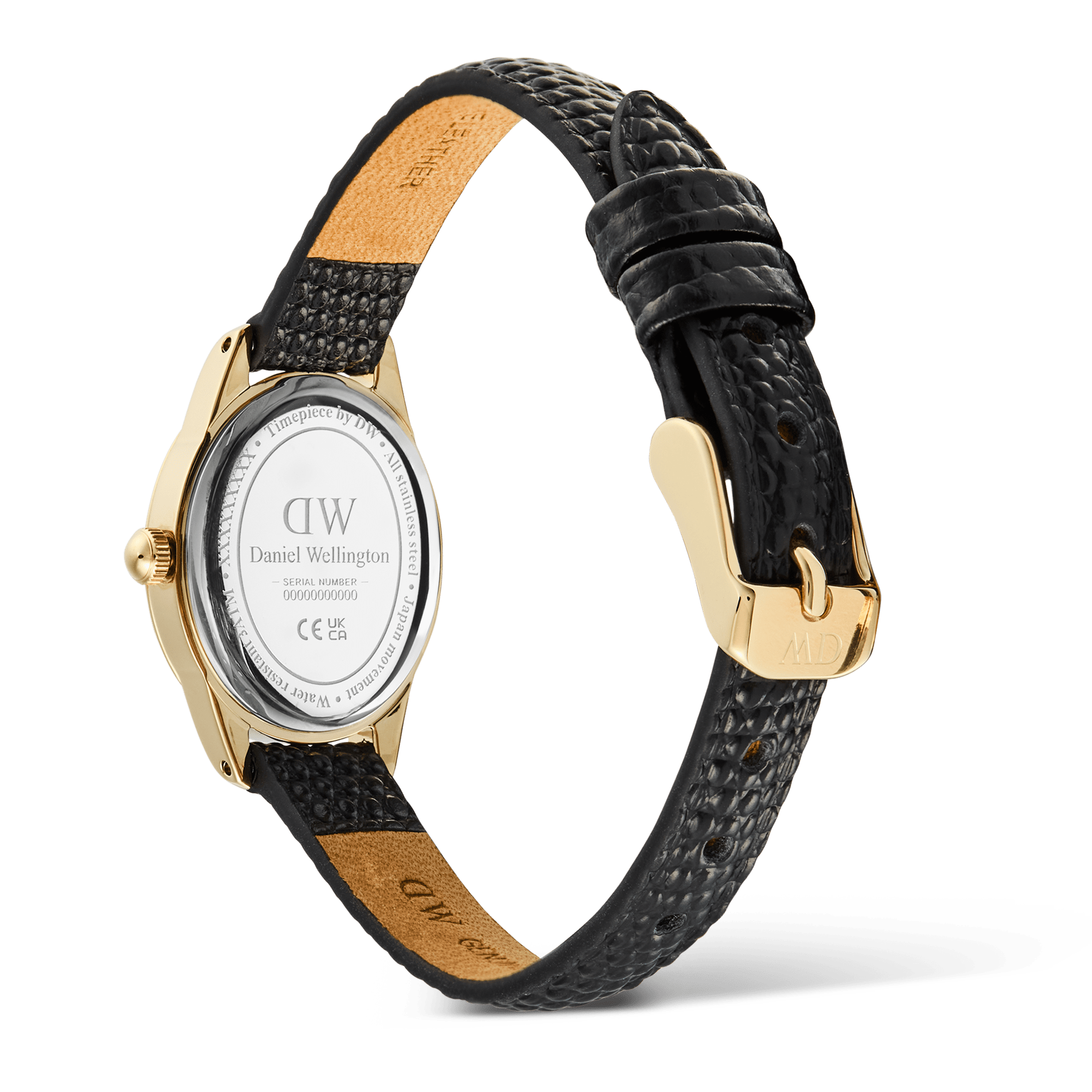 Daniel Wellington Ophelia Mini Black Lizard White Guilloché Gold DW00100890