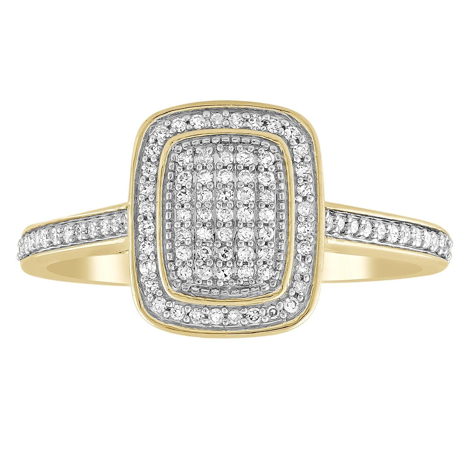 Ring with 0.2ct Diamond In 9K Yellow Gold