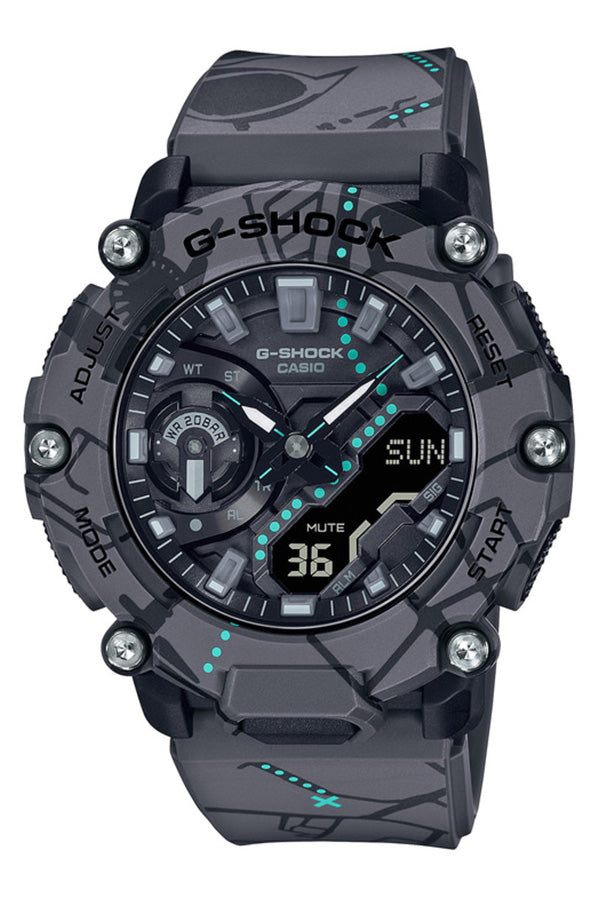 G Shock Black Resin Band Watch GA2200SBY 8A Watch Direct