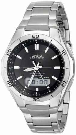 Casio Wva-M640D-1Acr Wave Ceptor Analog-Digital Stainless Steel Bracelet Mens Watc