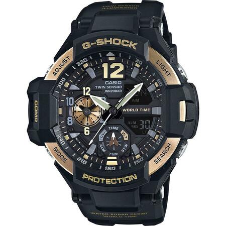Casio G-Shock Gravitymaster Twin Sensor World Time Ga-1100-9G Ga1100-9G Mens Watch