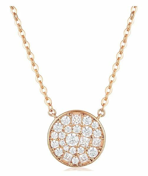 Georgini Mosaic Disc Pendant Rose Gold