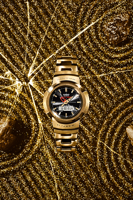 G-Shock Radio Controlled Tough Solar Gold All-Metal AWM500GD-9A