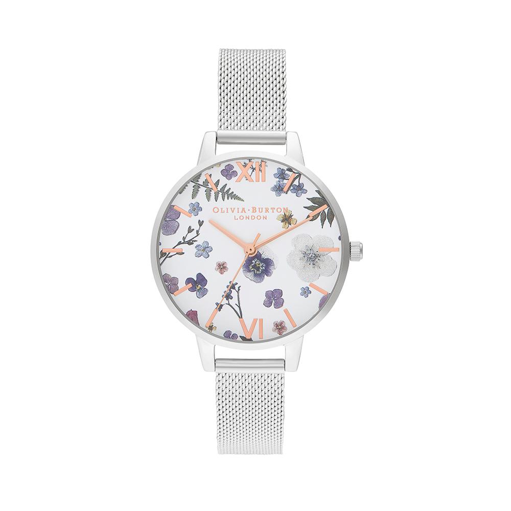 Olivia Burton Artisan Dial Rose Gold Watch - Silver
