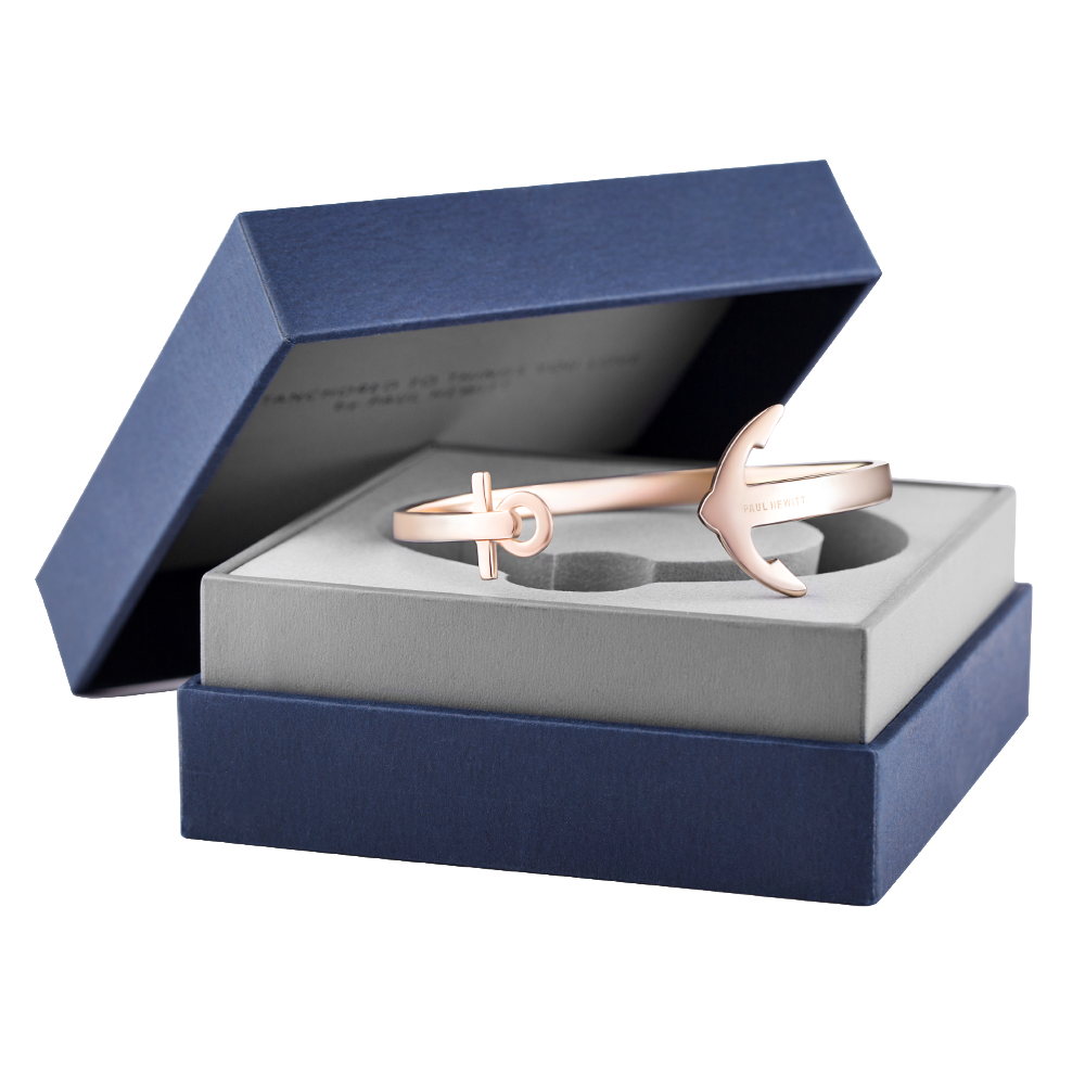 Paul Hewitt Ancuff Rose Gold Bracelet - S