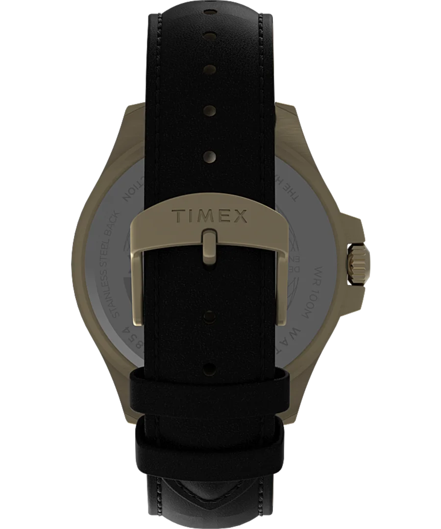 Timex Harborside Coast 43mm Leather Strap Watch TW2V42200