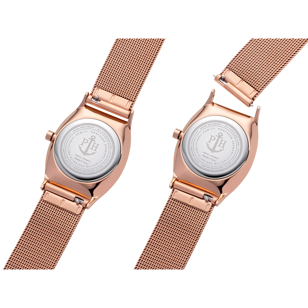 Paul Hewitt Modern Edge Black Sunray Gold Watch