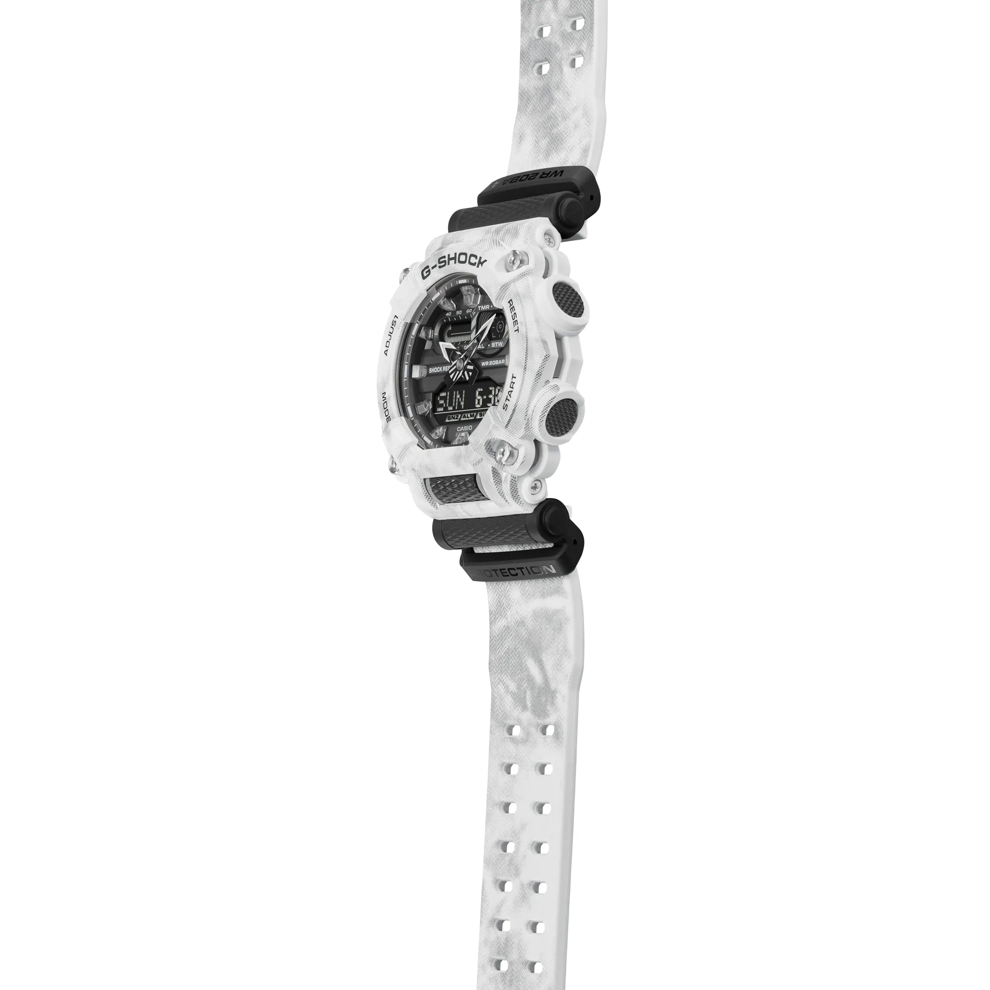 G-Shock Grunge Snow Camouflage with White Strap Watch GA900GC-7A