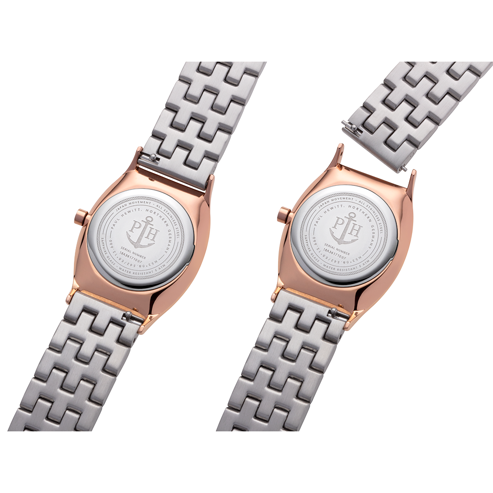 Paul Hewitt Modern Edge Silver Sunray Two-Tone Watch