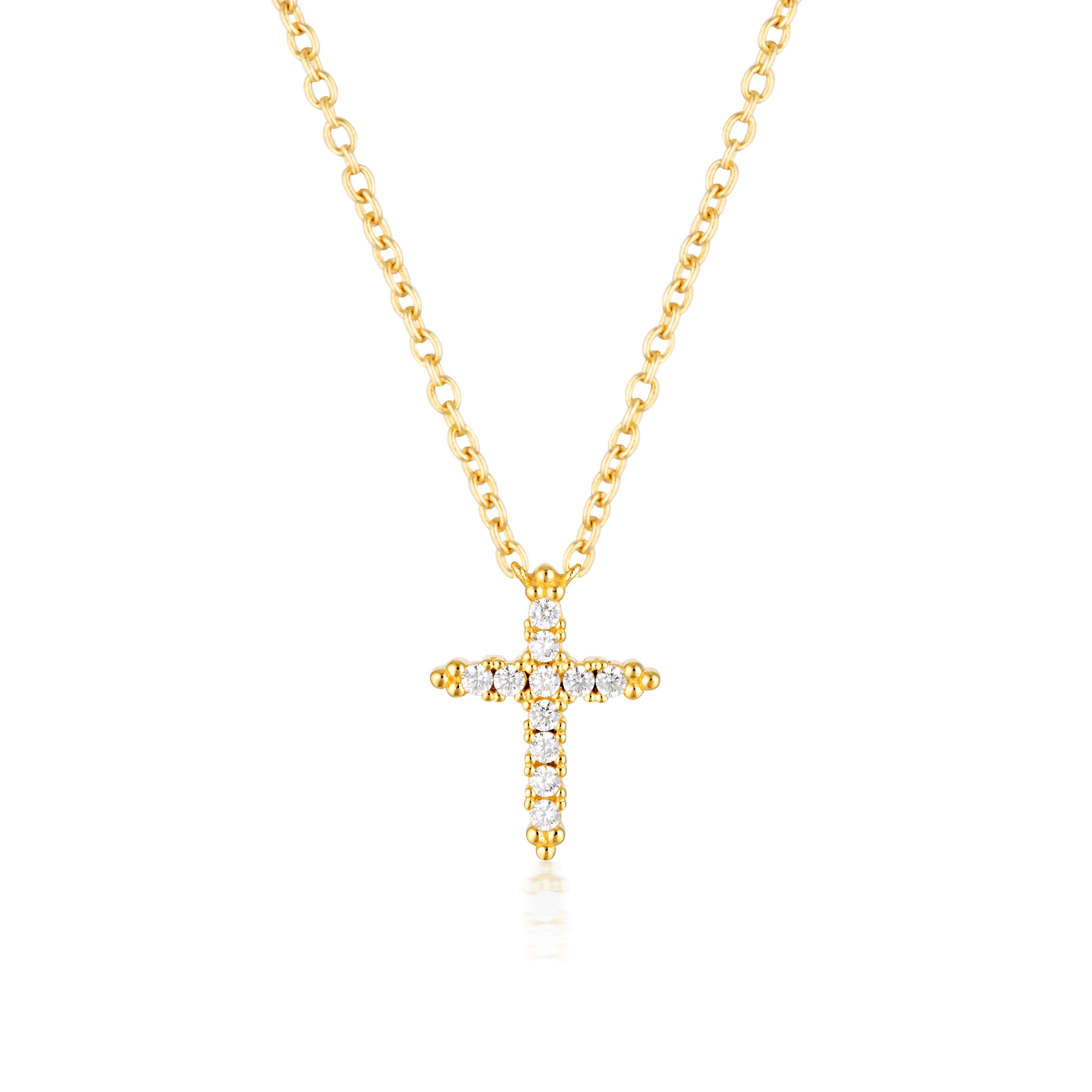 GEORGINI ROCK STAR CROSS GOLD PENDANT