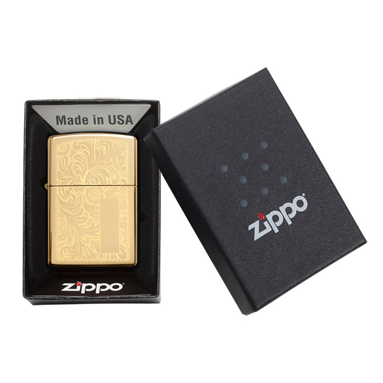 Zippo 352B High Polish Brass Venetian Lighter 90353