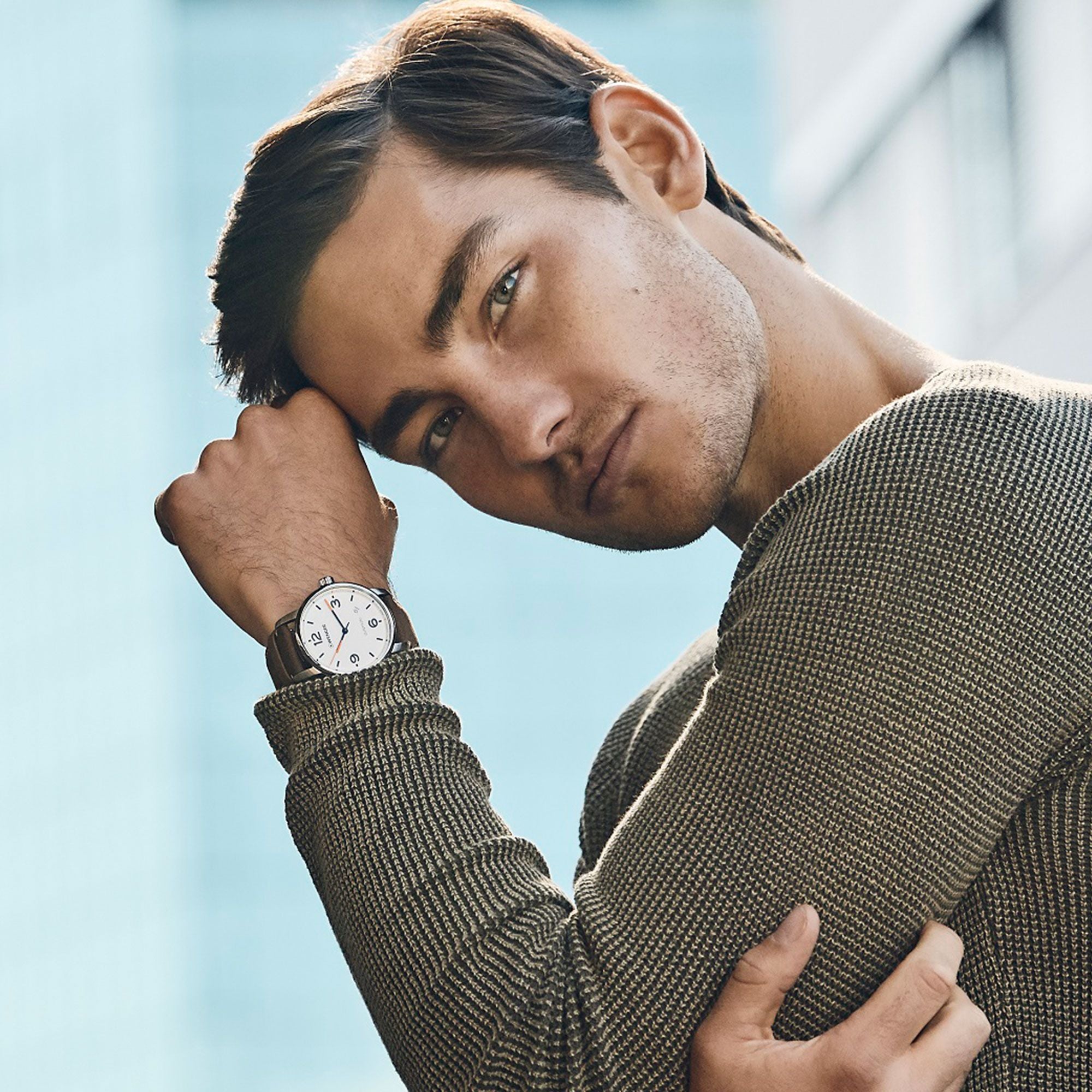 Wenger Urban Metropolitan Automatic Beige Dial Leather Watch 01.1746.101