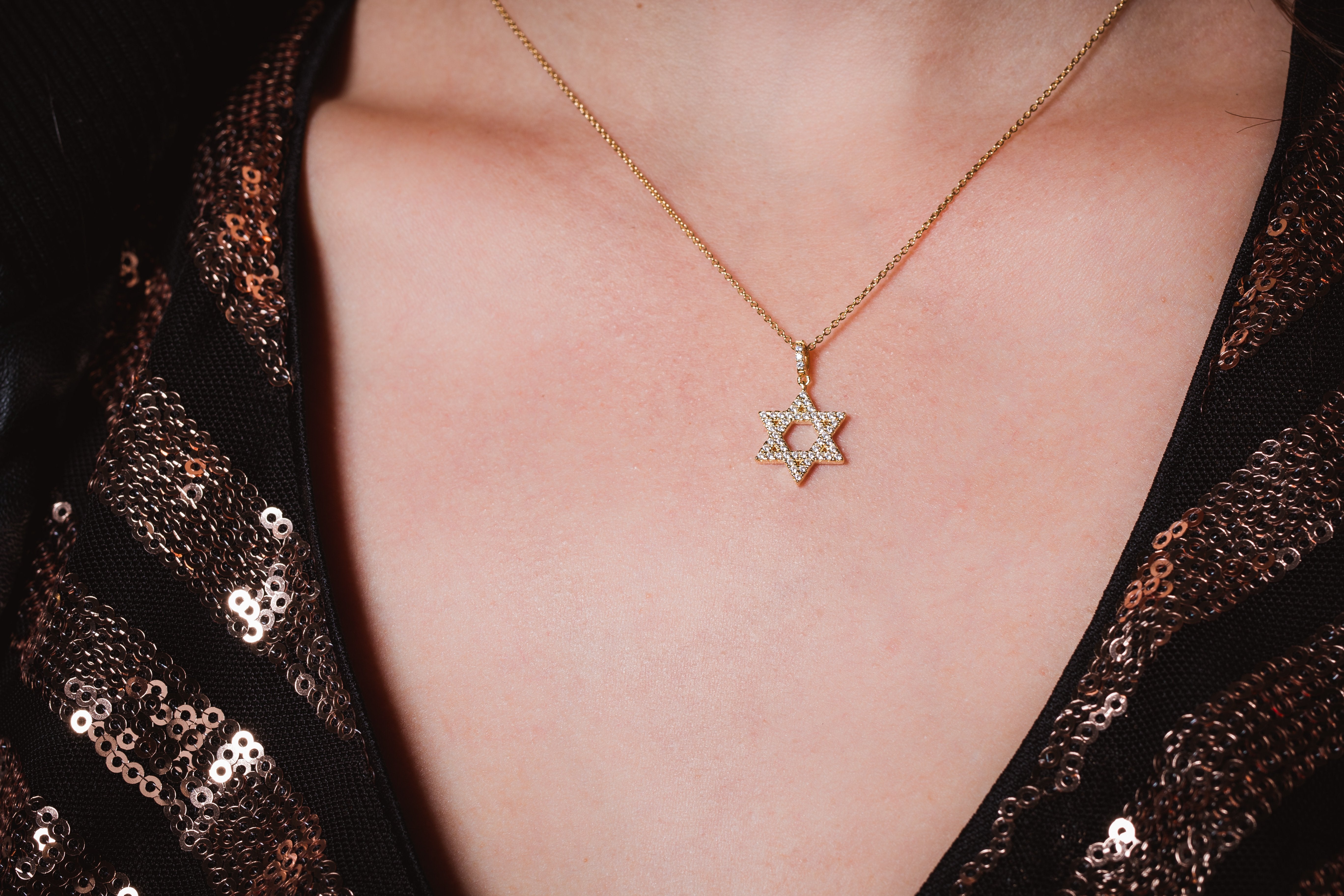 GEORGINI ROCK STAR STAR OF DAVID GOLD PENDANT