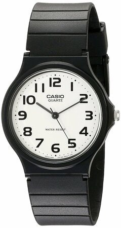Casio Mens Mq24-7B2 Analog Watch With Black Resin Band