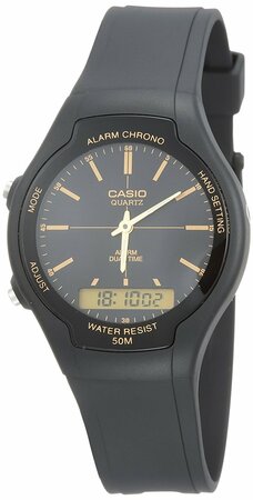 Casio Alarm Chrono Dual Time Quartz Aw-90H-9Evdf Aw90H-9Evdf Mens Watch