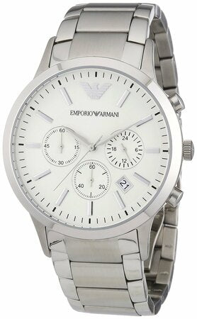 Emporio Armani Silver Chronograph Watch for Men AR2458