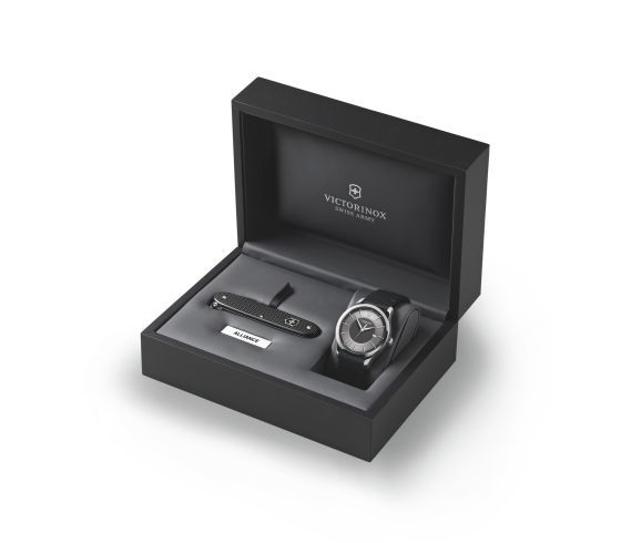 Victorinox Alliance Black And Silver Dial Mens Watch