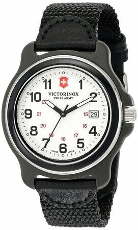 Victorinox Mens 249086 Original Xl Analog Display Swiss Quartz Black Watch