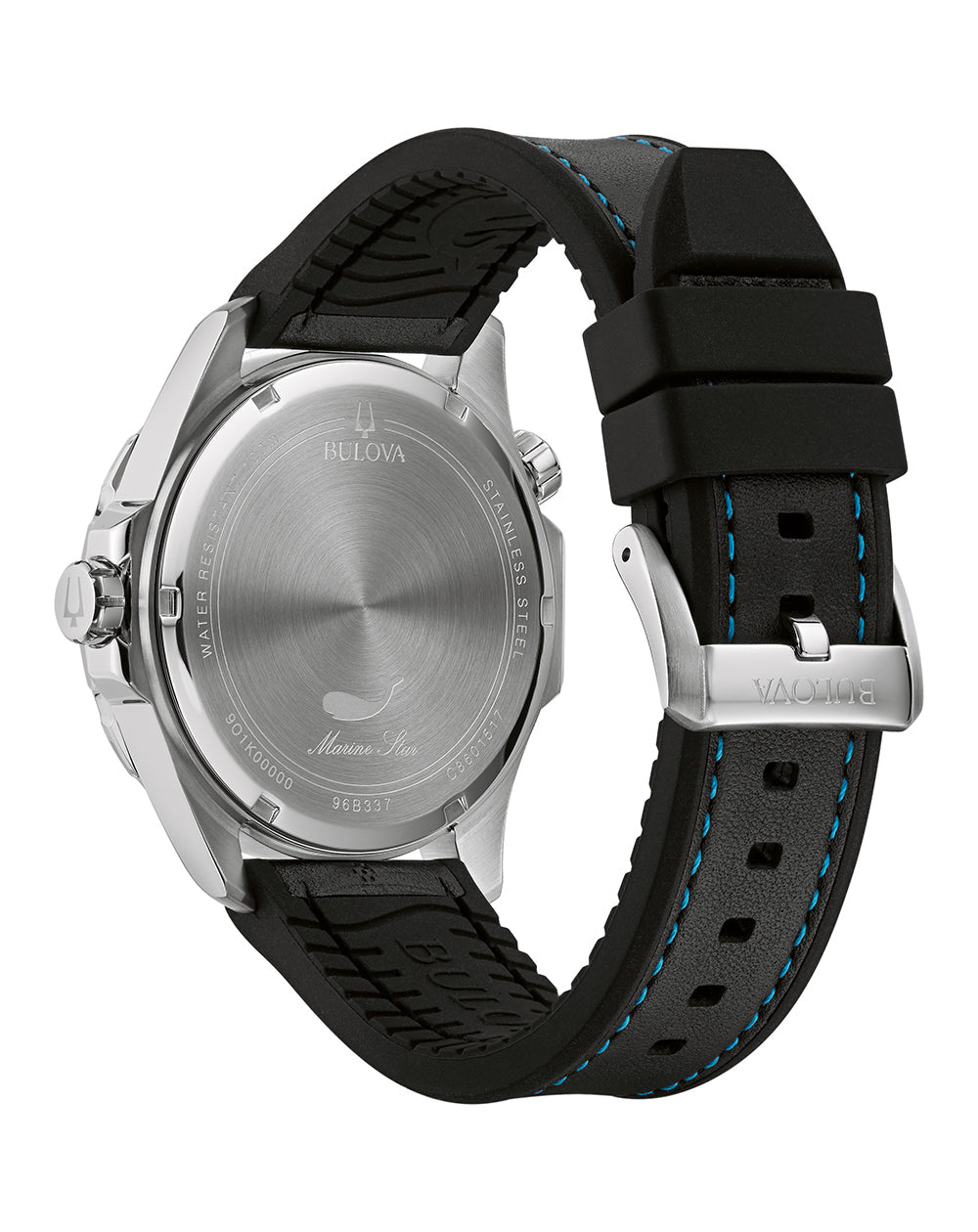 Bulova Black Dial Marine Star Men's Watch 96B337