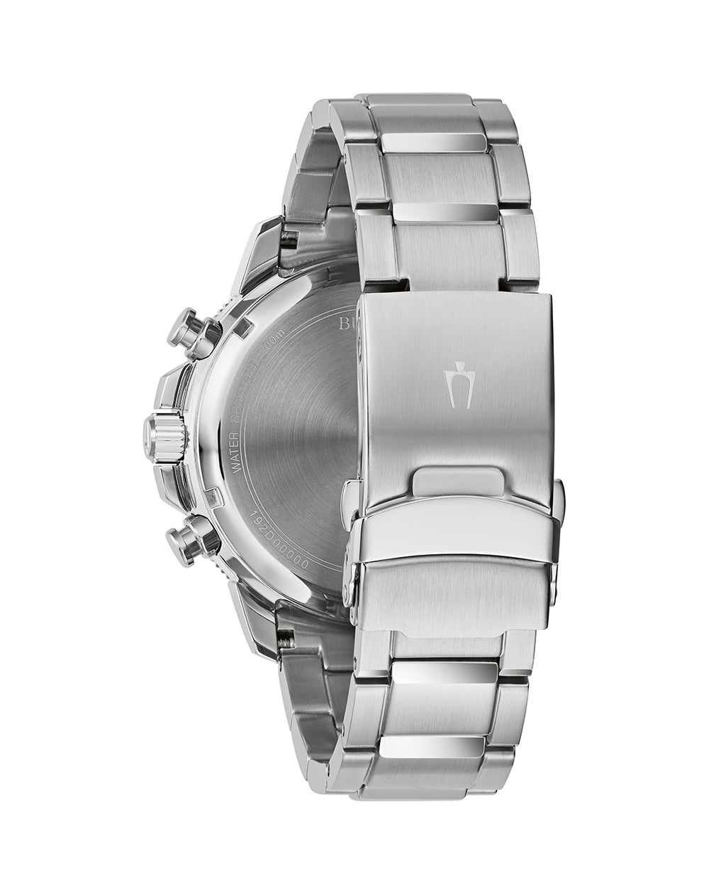 Bulova Marine Star Chronograph Blue Dial Mens Watch with Stainless Steel Bracelet 96B380