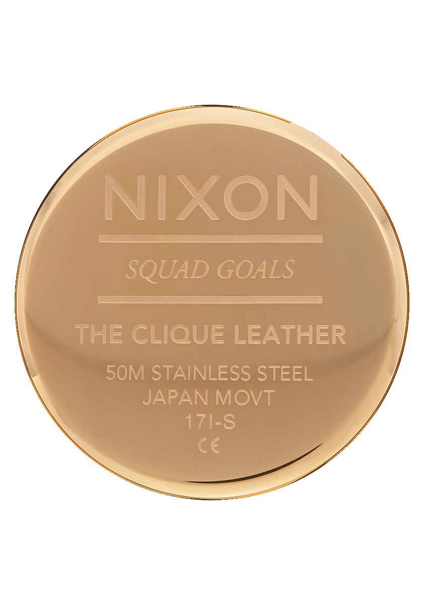 Nixon Clique Leather Watch Gold Women's Watch A1250-513-00