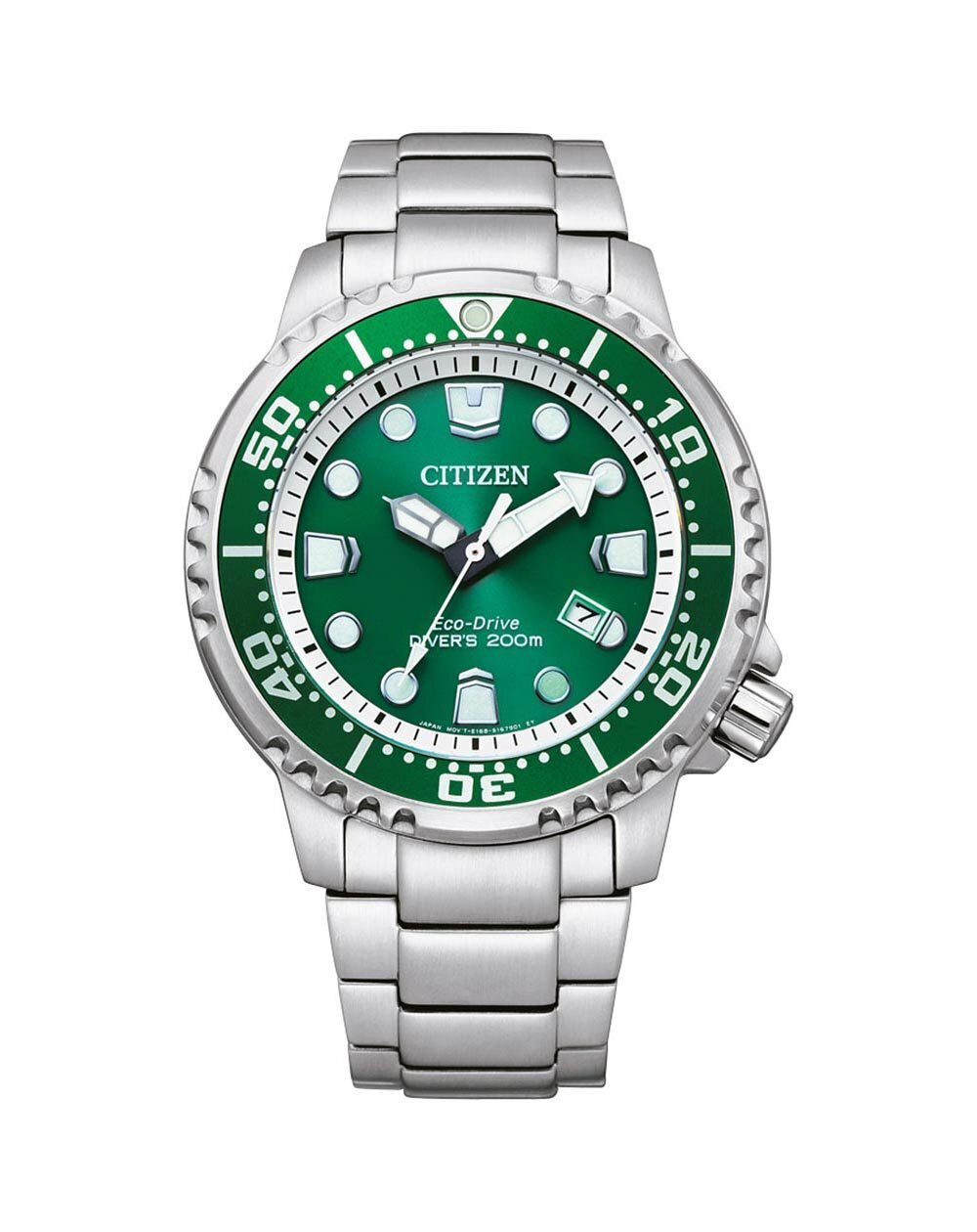 Citizen Promaster Marine Green Dial Watch BN0158 85X Watch Direct