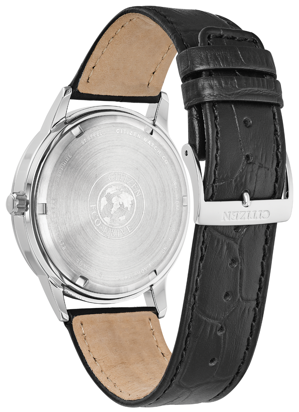 Citizen Eco-Drive Chronograph Black Leather Strap Men's watch BU2071-01A