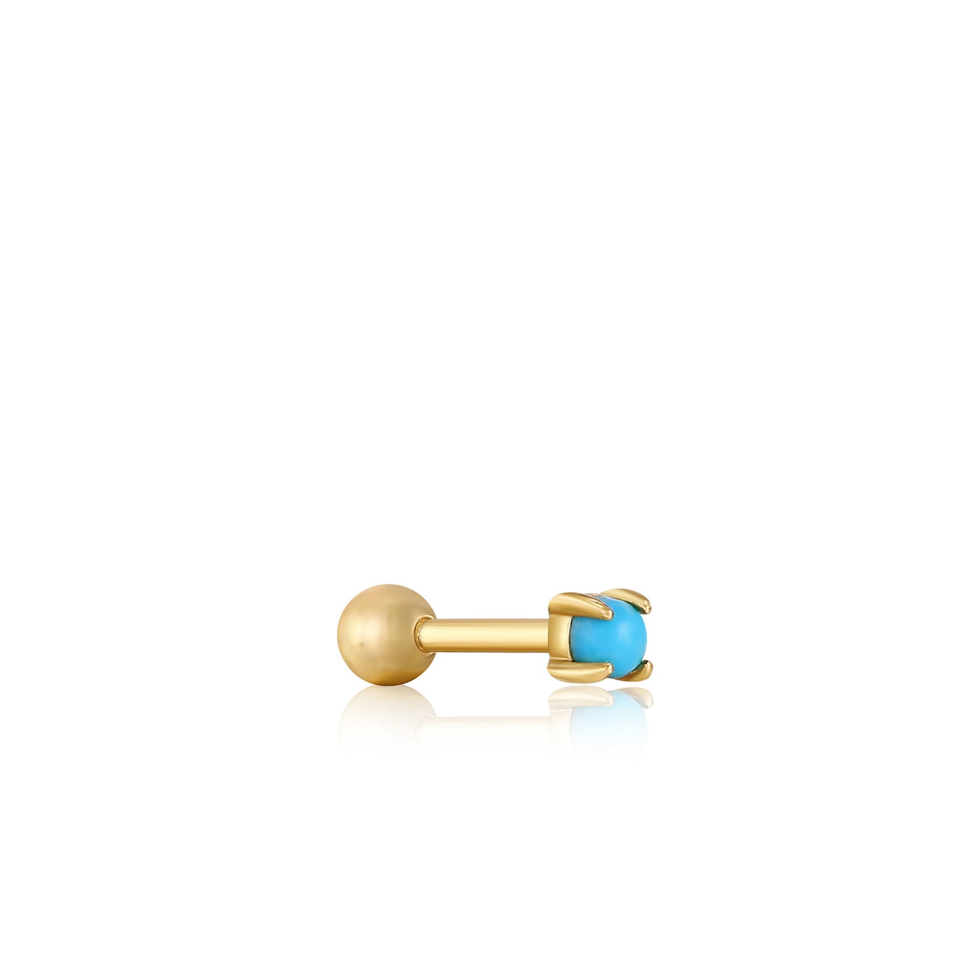 Ania Haie Gold Turquoise Cabochon Barbell Single Earring