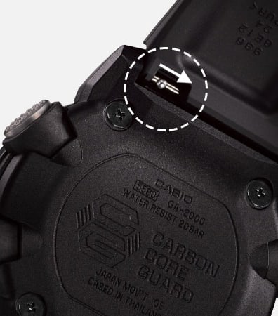 G Shock DUO Carbon Core Black and Yellow Mens Watch GA2000-1A9